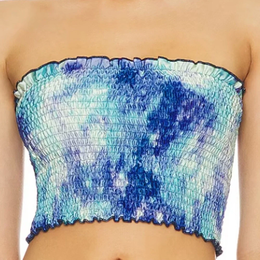 MORE TO COME ❤️‍🔥 SAVANA TIE DYE BLUE TOP NWT SIZE SMALL - Picture 4 of 8